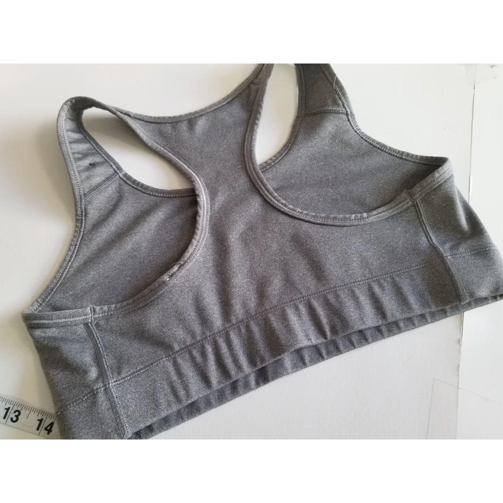 Nike Nike Pro Sports Bra Womens M Gray Wireless Medium Support Yoga Athletic Size ONE SIZE - 7 Thumbnail