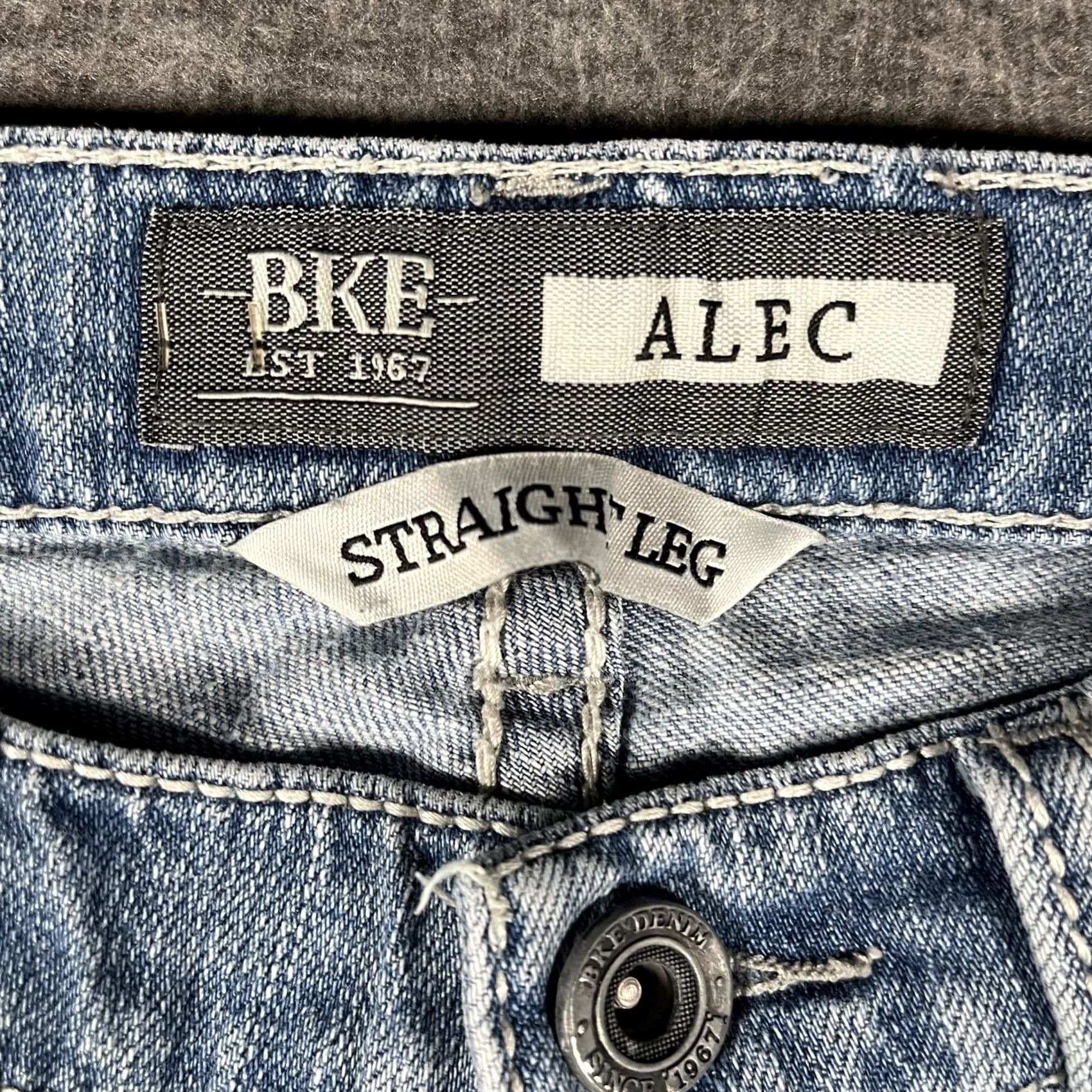 BKE BKE Alec Jeans Mens 29x29 Light Wash Blue Slim Straight Leg Stretch Denim Size US 28 / EU 44 - 6 Thumbnail
