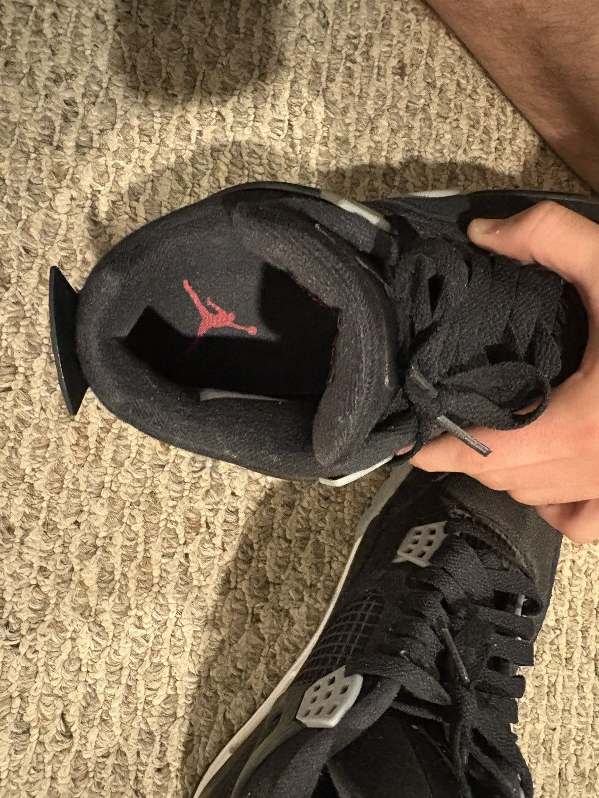 Jordan Brand Black canvas jordan 4 Size US 8.5 / EU 41-42 - 8 Thumbnail