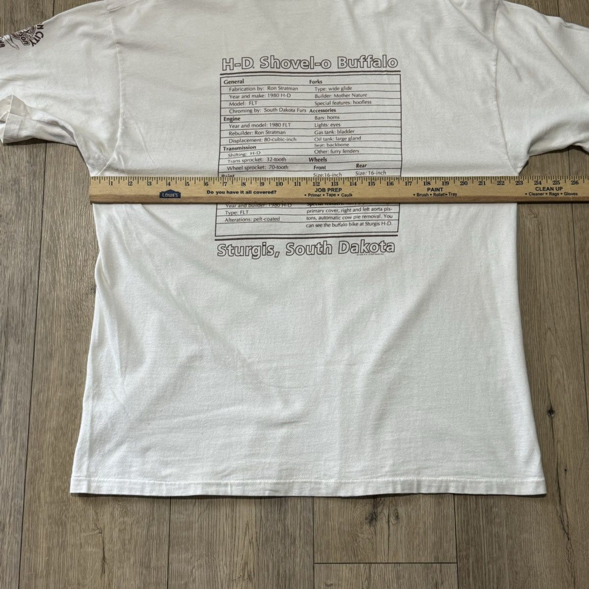 Harley Davidson × Vintage 1992 Sturgis Shovel-O Buffalo Motorcycle T-Shirt Size US XL / EU 56 / 4 - 9 Thumbnail