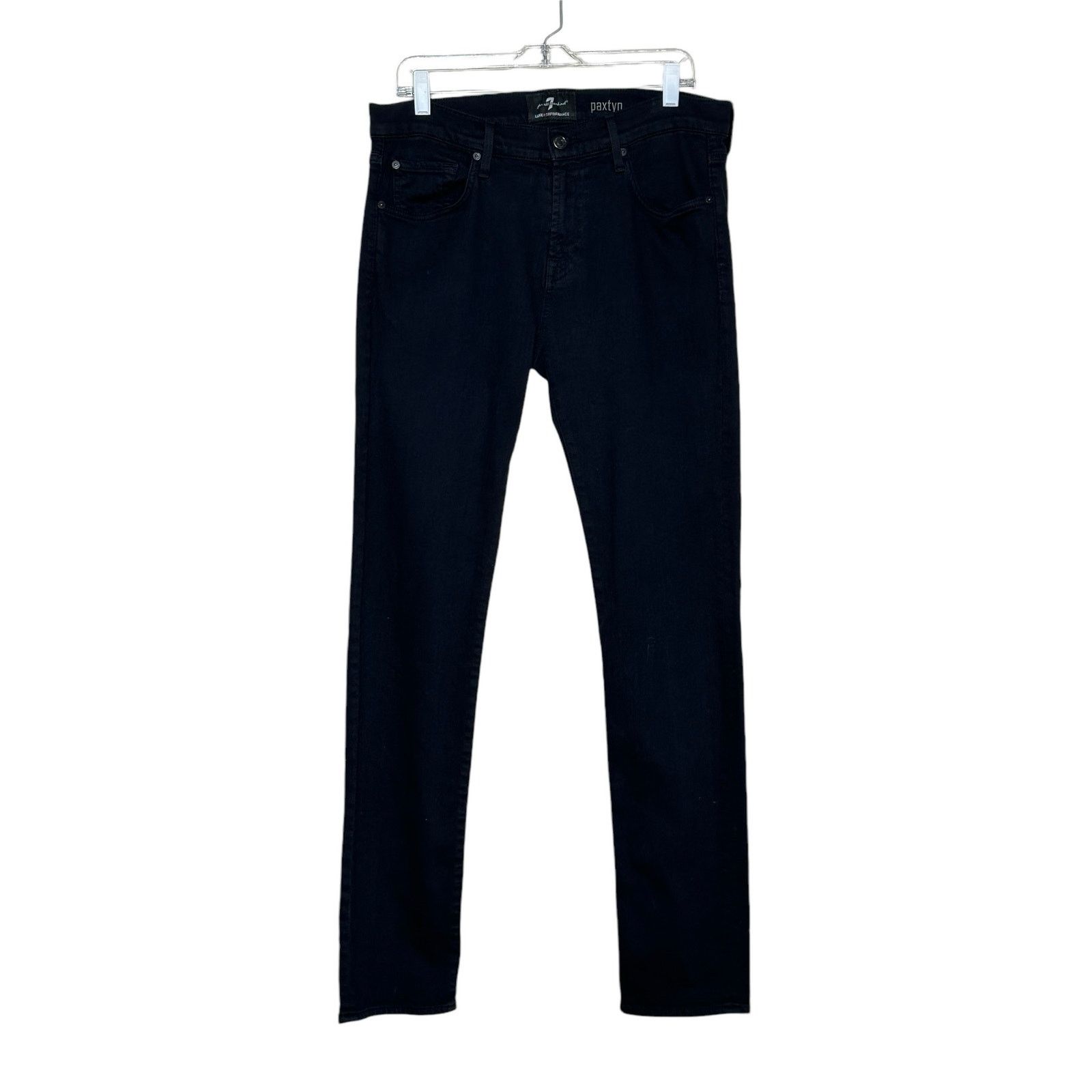 7 For All Mankind 7 for all mankind paxtyn black straight legs jeans size 34 Size US 34 / EU 50 - 11 Thumbnail