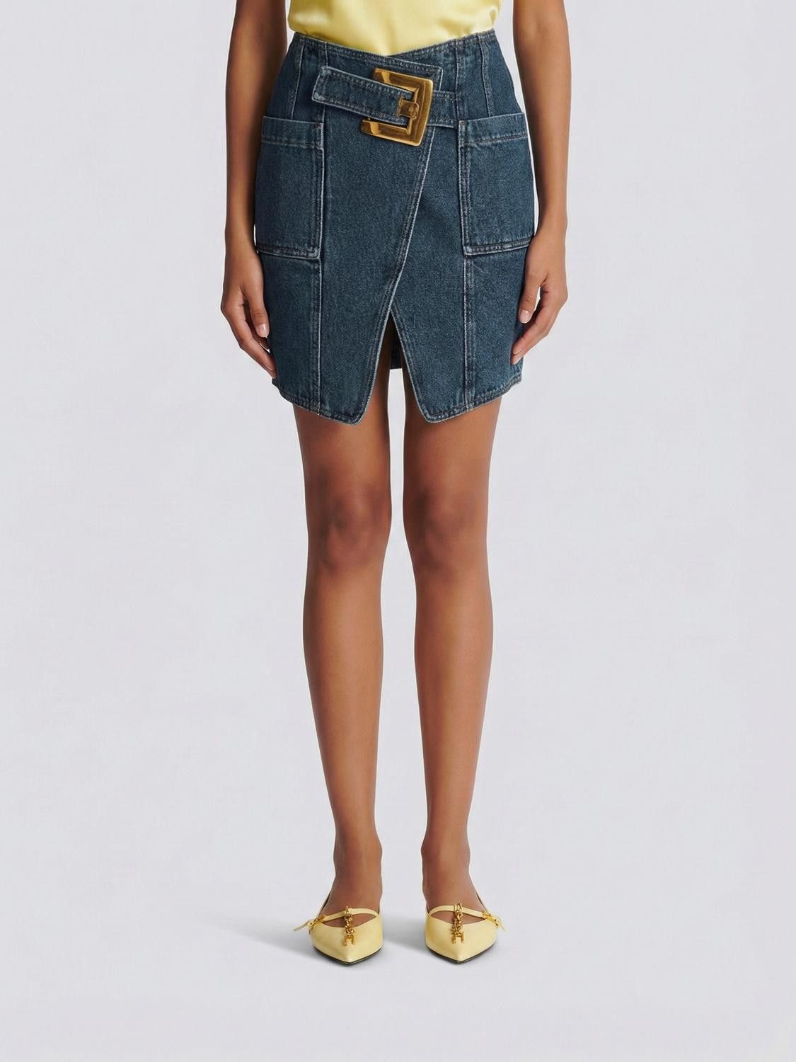 Balmain Balmain Skirt Woman Blue Size 25" / US 0 / IT 36 - 1 Thumbnail
