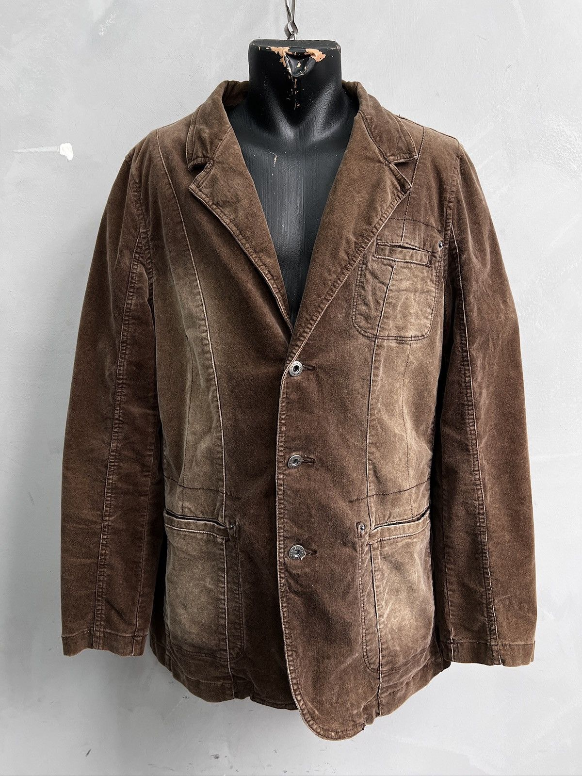 Diesel Junya Watanabe style corduroy washed y2k style blazer jacket Size US M / EU 48-50 / 2 - 1 Thumbnail