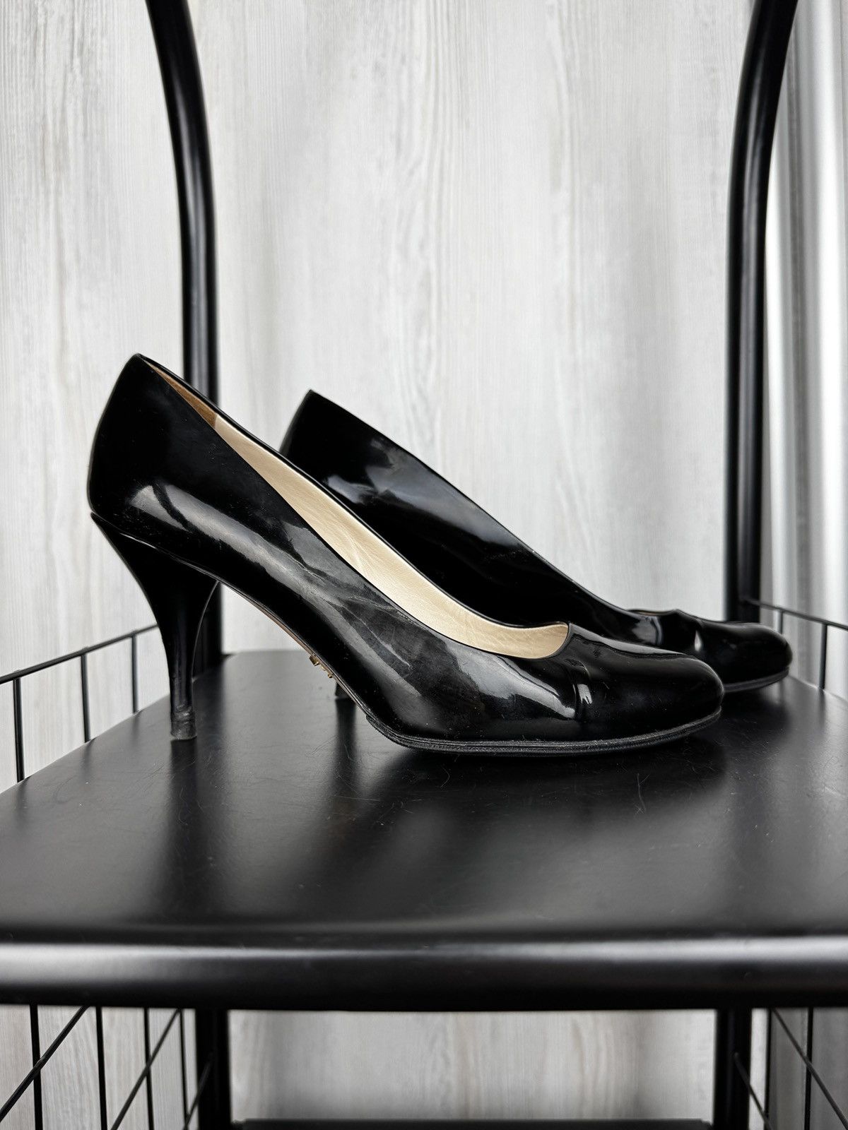Prada Prada Women’s High Heels Shoes Platform Black Patent Leather Size US 6 / IT 36 - 2 Thumbnail