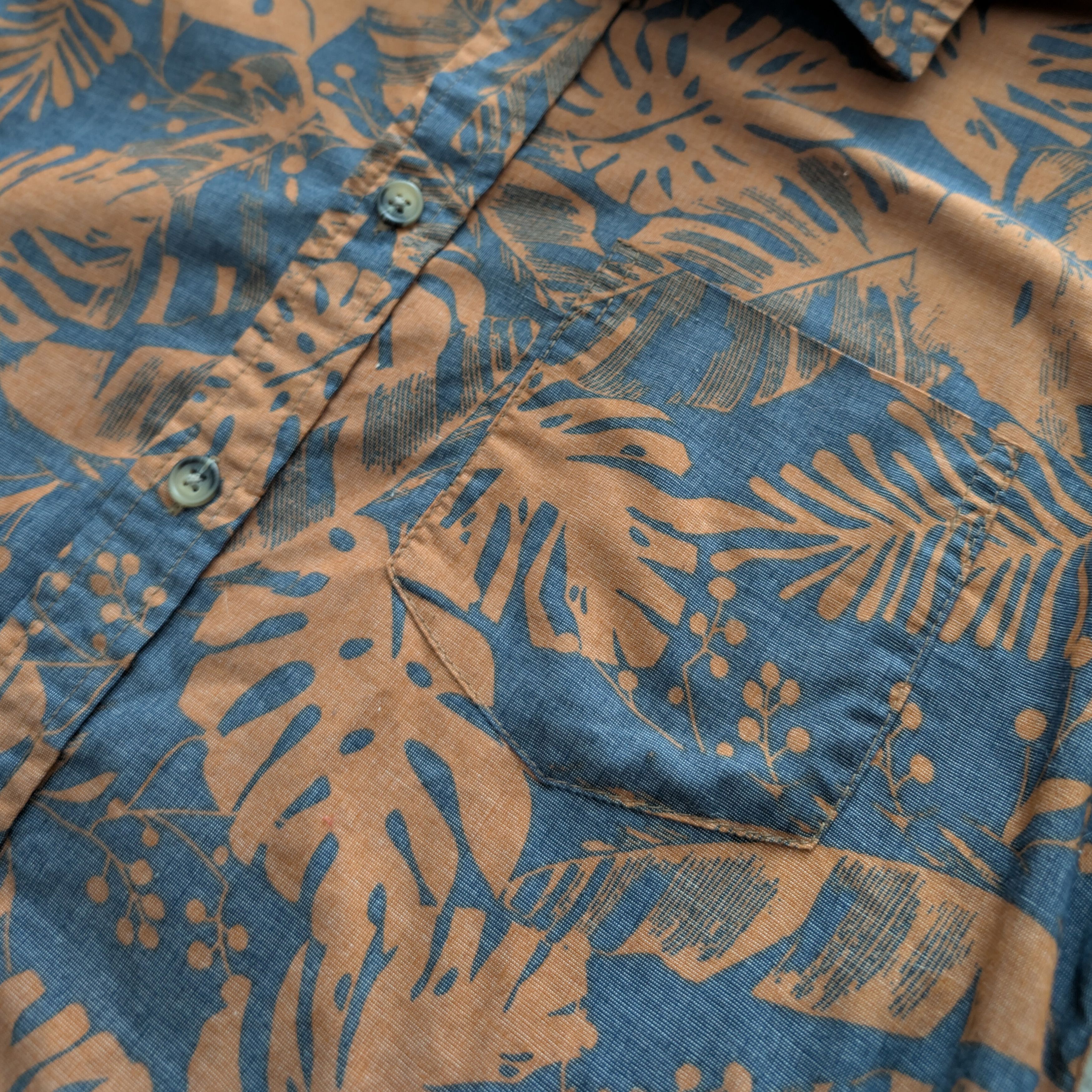 Rogue Territory Oxford Terra Cotta Monstera Floral Short Sleeve Shirt Size US S / EU 44-46 / 1 - 8 Thumbnail