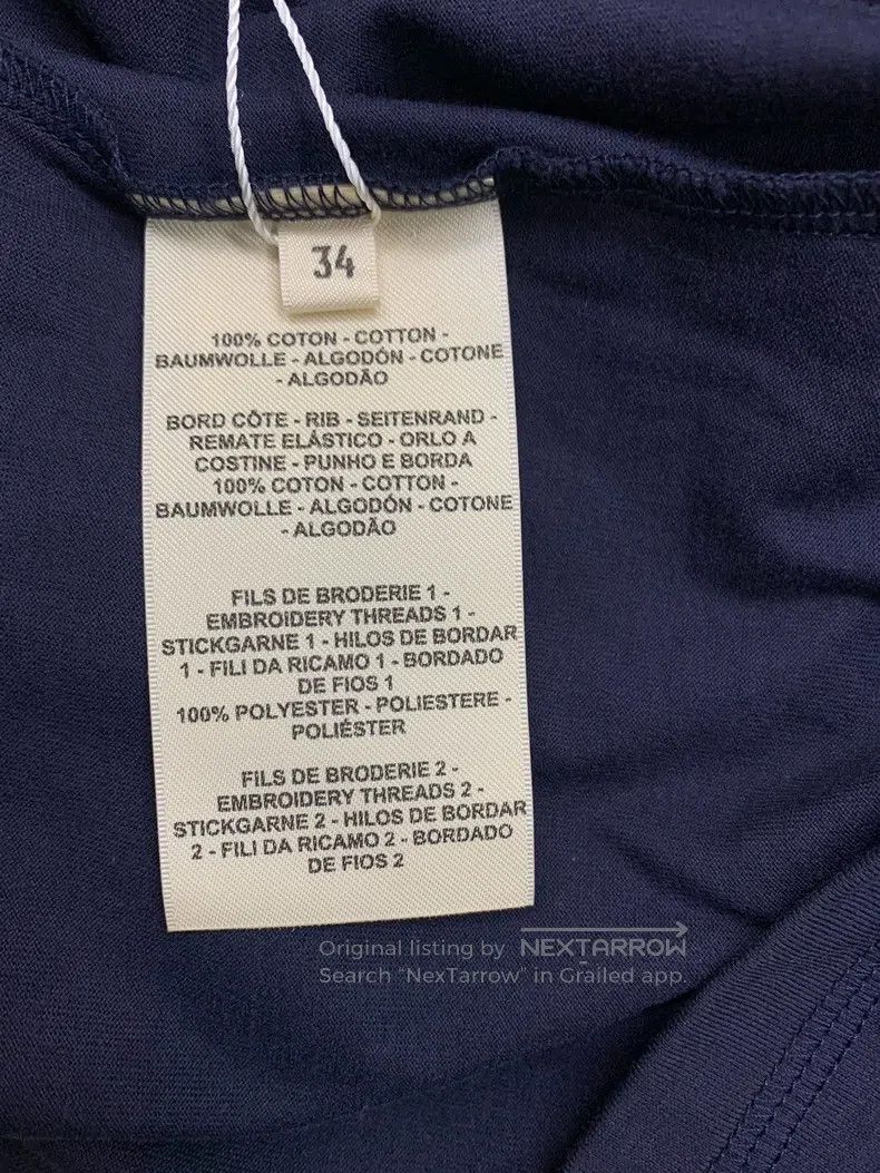 Hermes Hermes Navy blue pocket embroidered short sleeve Size XXS / US 00 / IT 34 - 5 Thumbnail