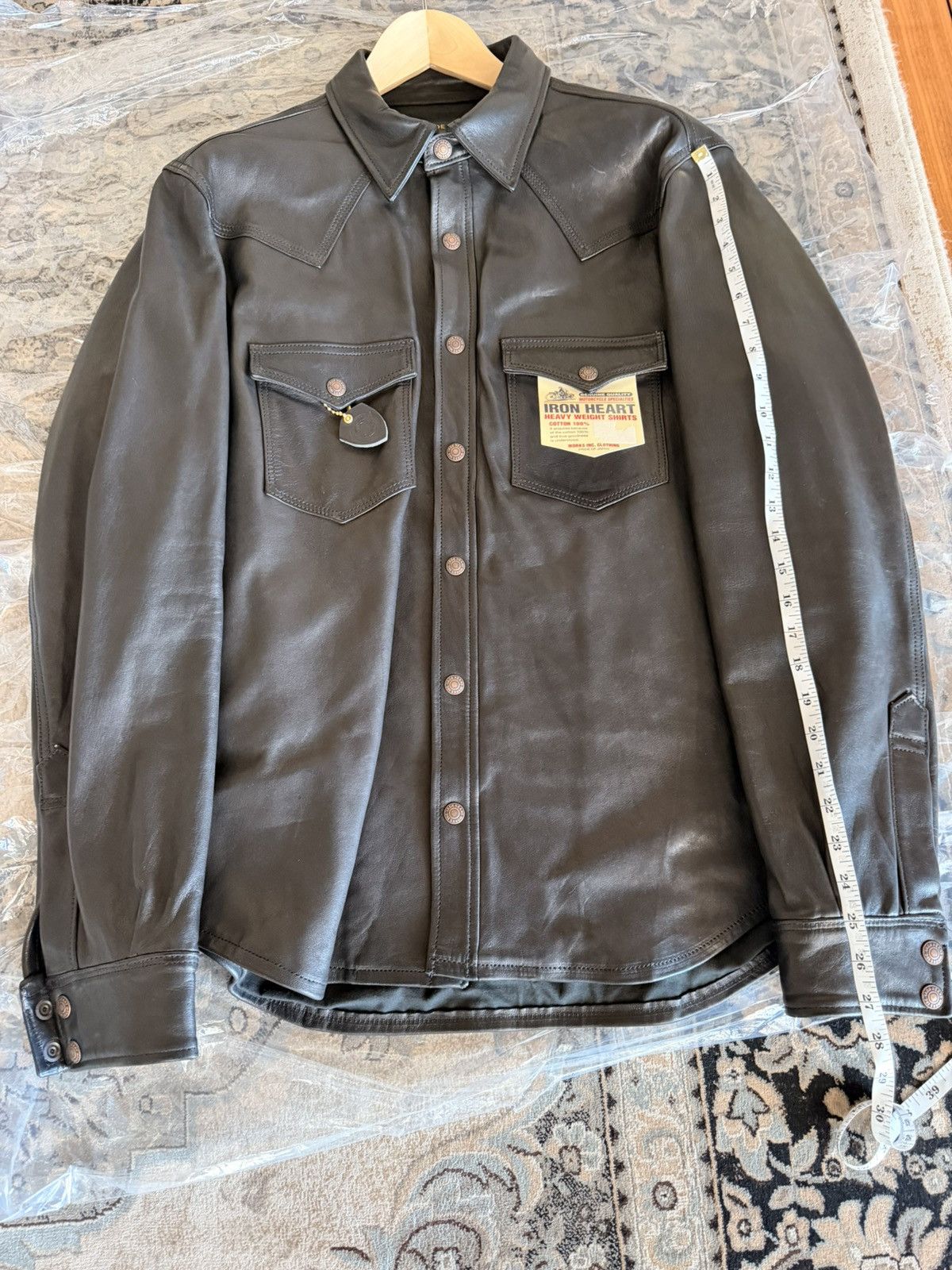 Iron Heart New IHSH-164 IRON HEART Men’s Deer Leather Jacket Overshirt Size US XXL / EU 58 / 5 - 17 Thumbnail