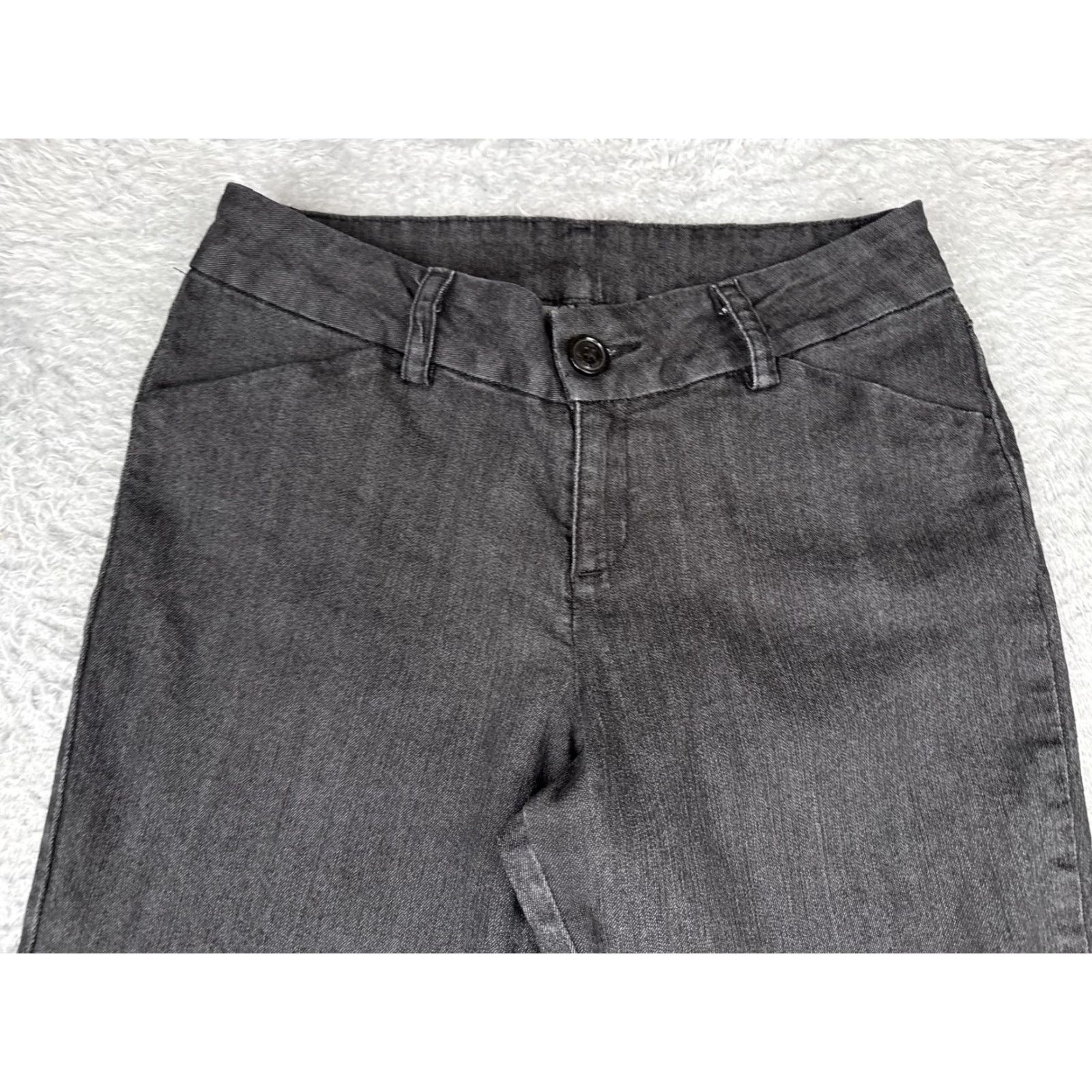 Vintage Maurices Pants Womens 4 Gray Chino Straight Leg Mid Rise Stretch Denim 28x30 Size 27" / US 4 / IT 40 - 4 Thumbnail