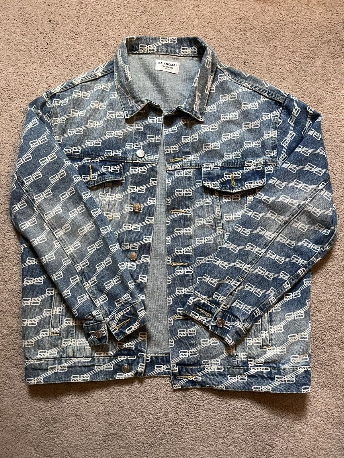 Balenciaga Monogram Denim Jacket