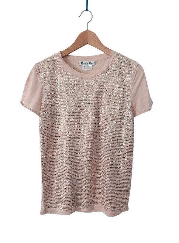 Christian Dior Monsieur Christian Dior vintage t-shirt sequined 10 Size M / US 6-8 / IT 42-44 - 3 Thumbnail