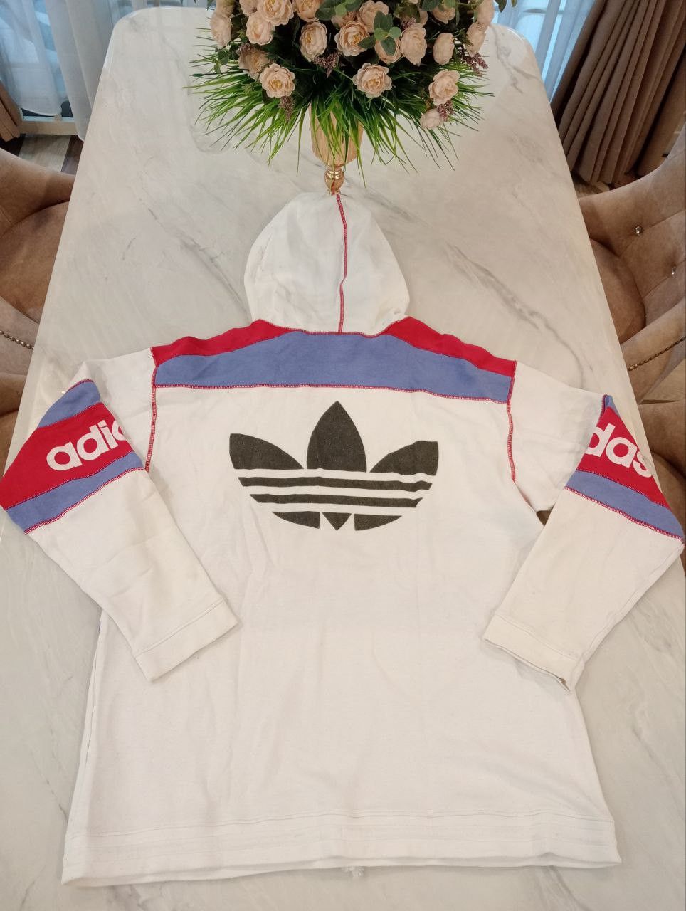 VINTAGE ADIDAS TREFOIL BIG LOGO SWEATSHIRT - SIZE L