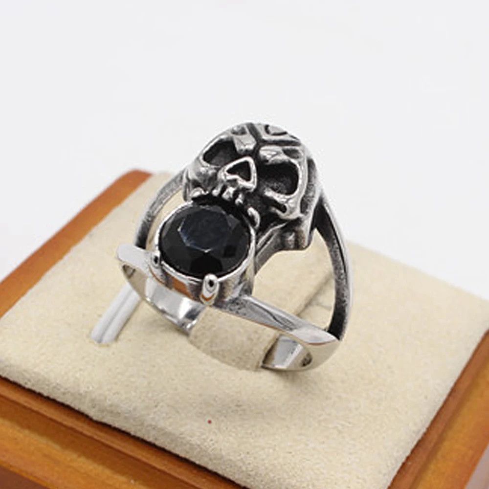Jewelry Skull Steel Ring Size ONE SIZE - 1 Thumbnail