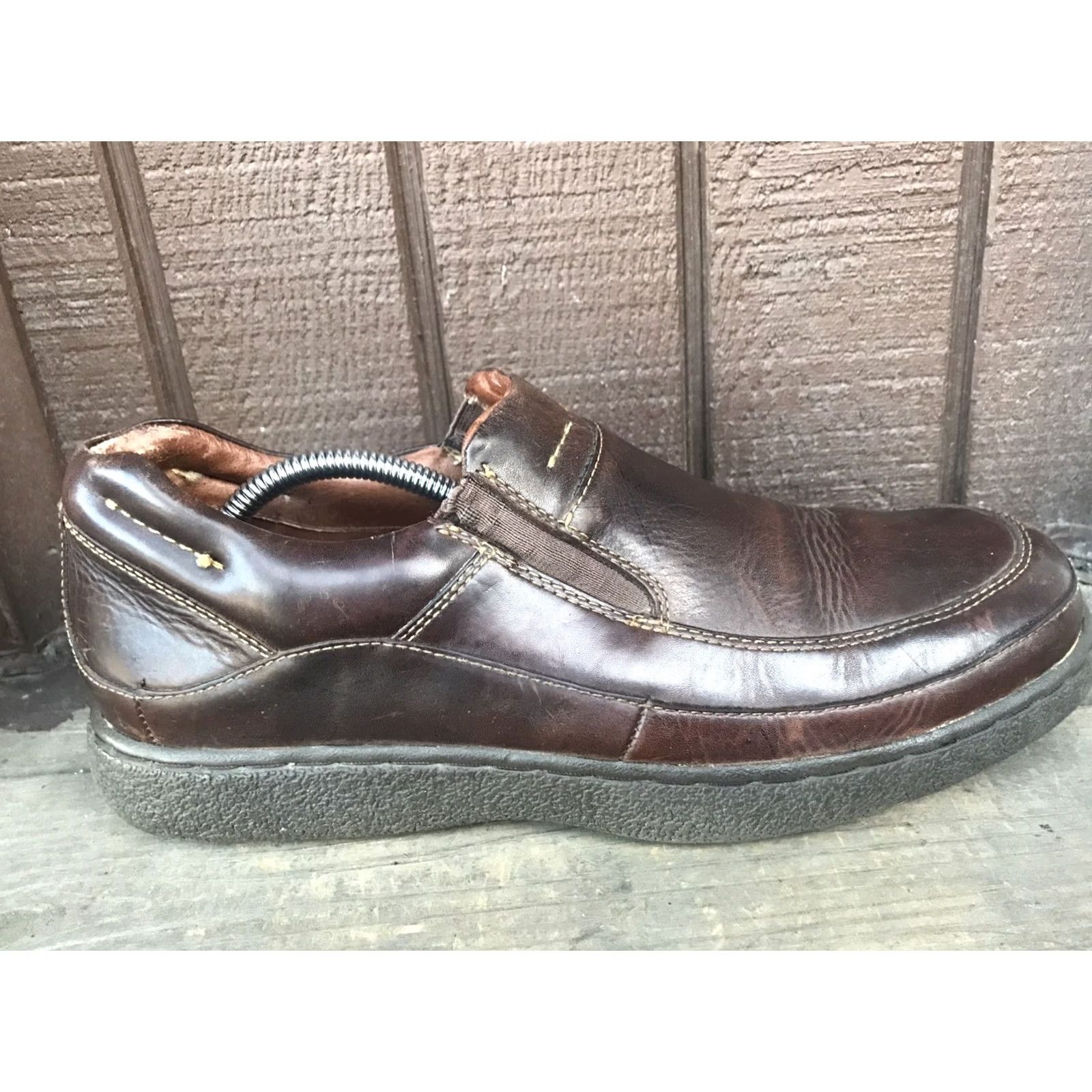 Aldo Aldo Samurai Loafers-457 Brown Leather Moc Toe SlipOn Mens Size 11-11.5 US 44 EUR Shoes Size US 11.5 / EU 44-45 - 5 Thumbnail
