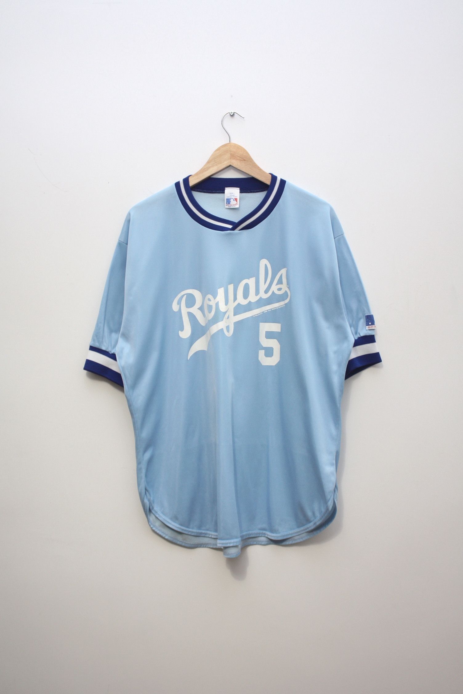 Vintage Royals 5 Major League Baseball VTG Jersey 1986 Made In UK Size US L / EU 52-54 / 3 - 1 Thumbnail