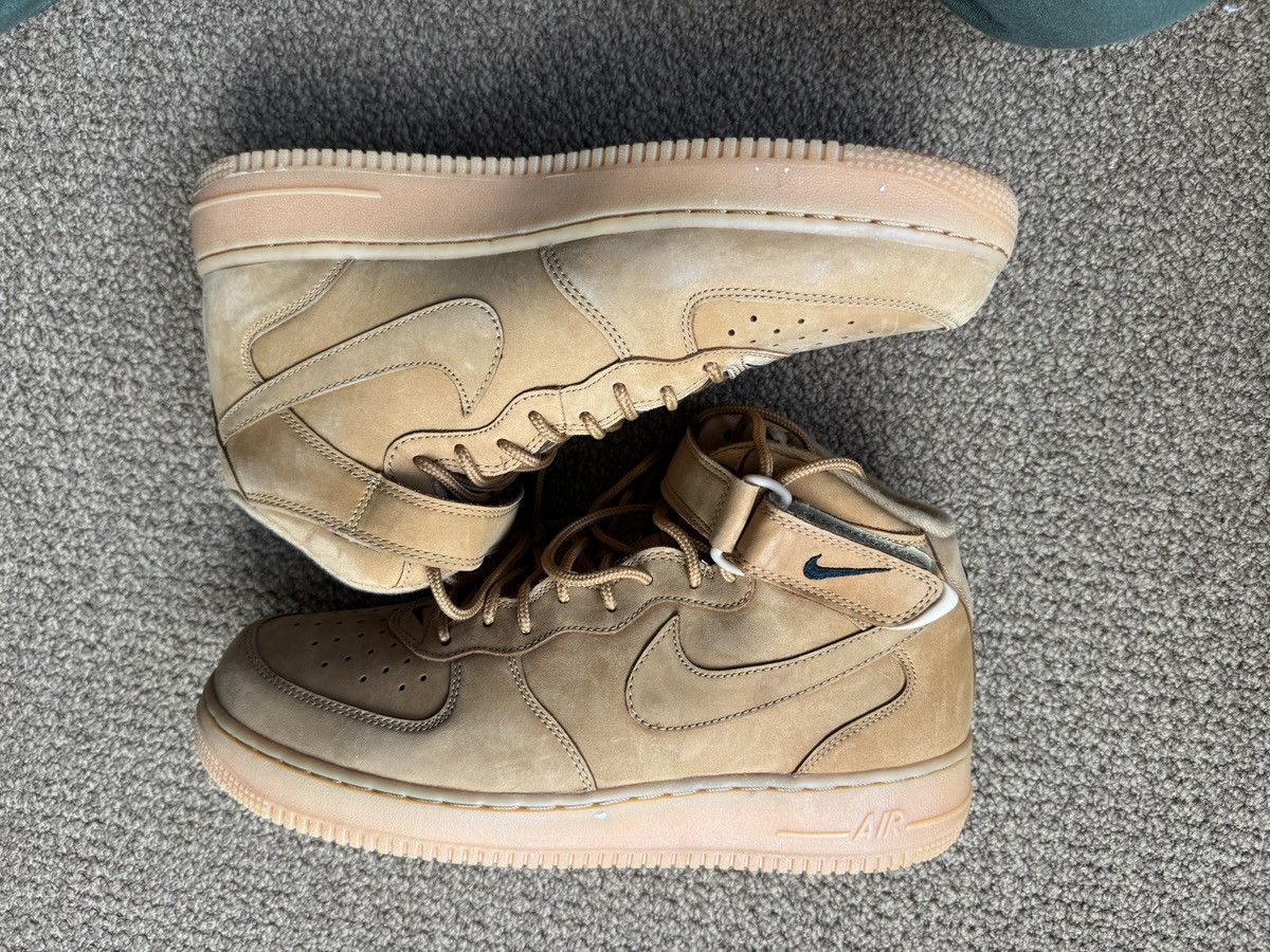 Nike NIKE AIR FORCE 1 MID 07 PRM QS SZ.11 flax Size US 11 / EU 44 - 2 Thumbnail