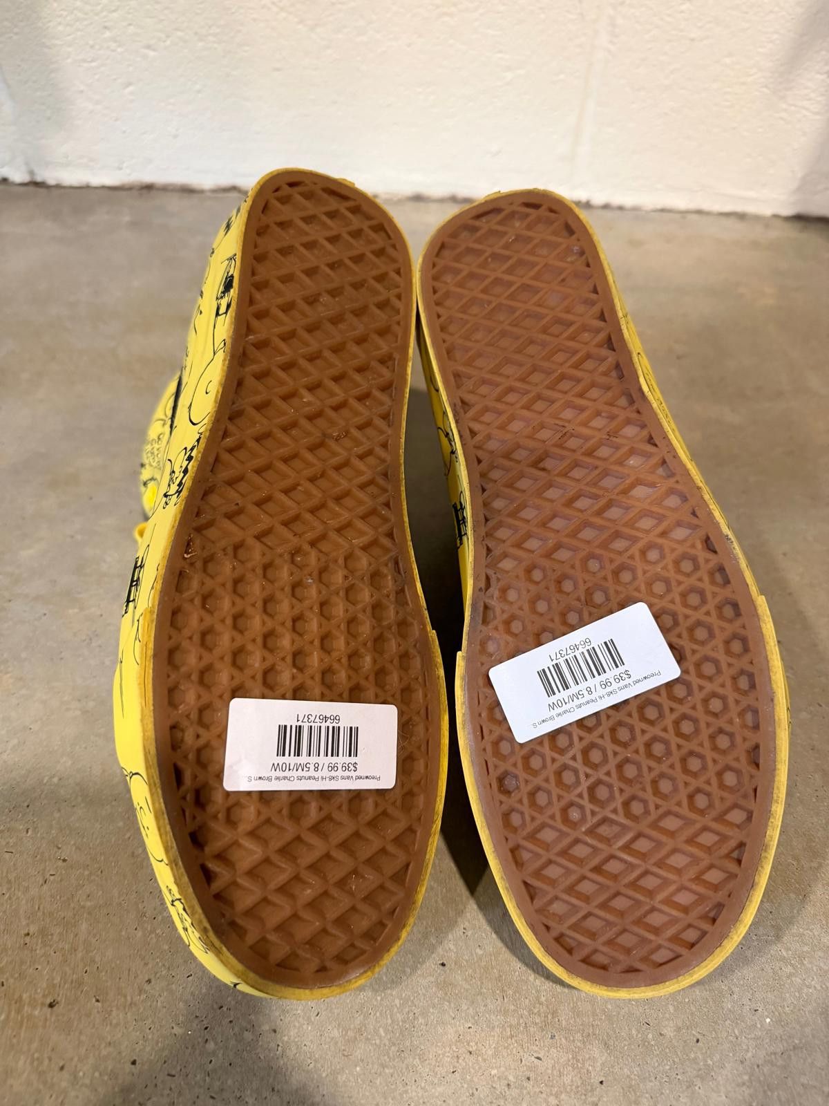 Vans Preowned Vans Sk8-Hi Peanuts Charlie Brown Sz 8.5M/10W Size US 8.5 / EU 41-42 - 8 Thumbnail