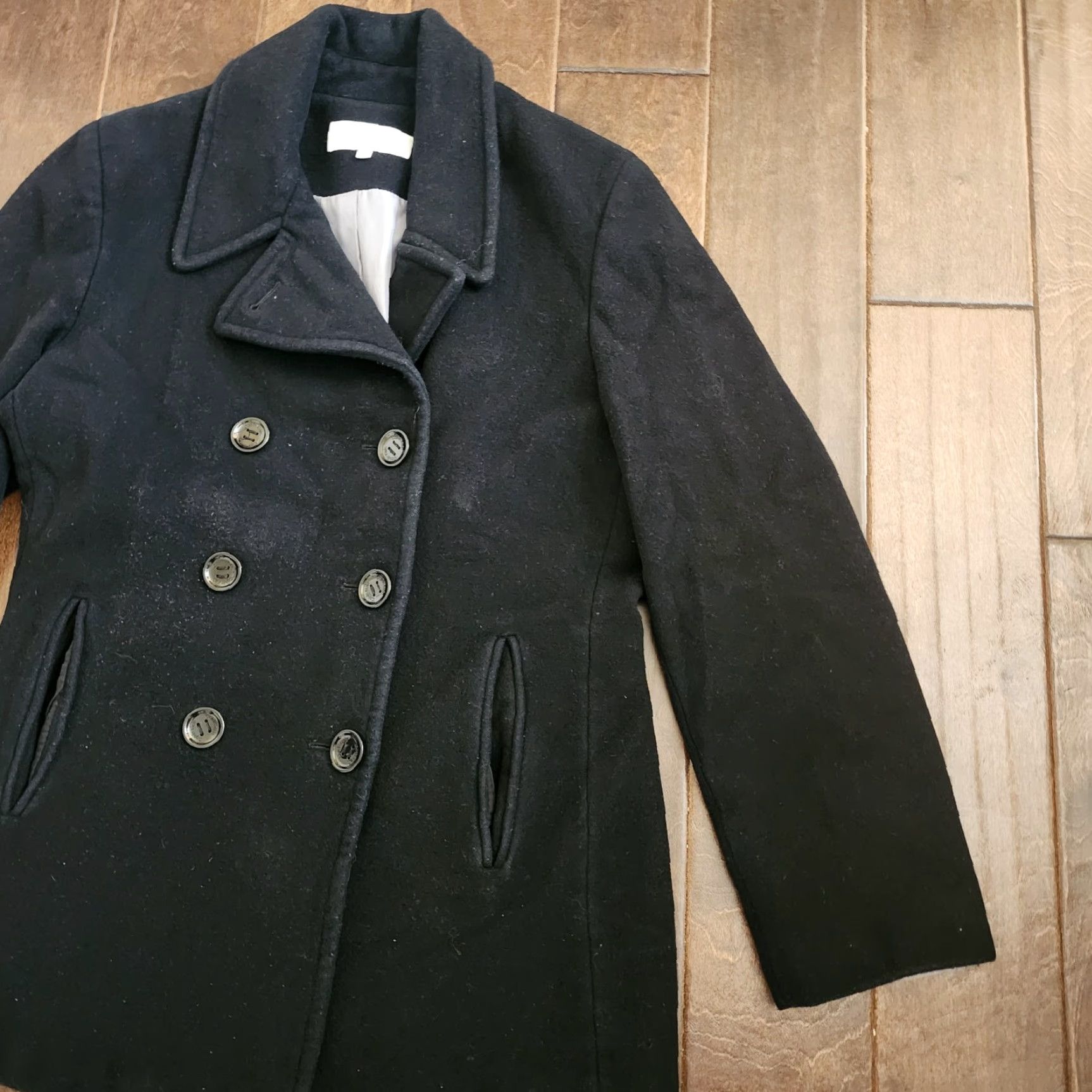 Calvin Klein Calvin Klein Womens Peacoat Black Wool Blend Size 12 Jacket Size XL / US 12-14 / IT 48-50 - 4 Thumbnail