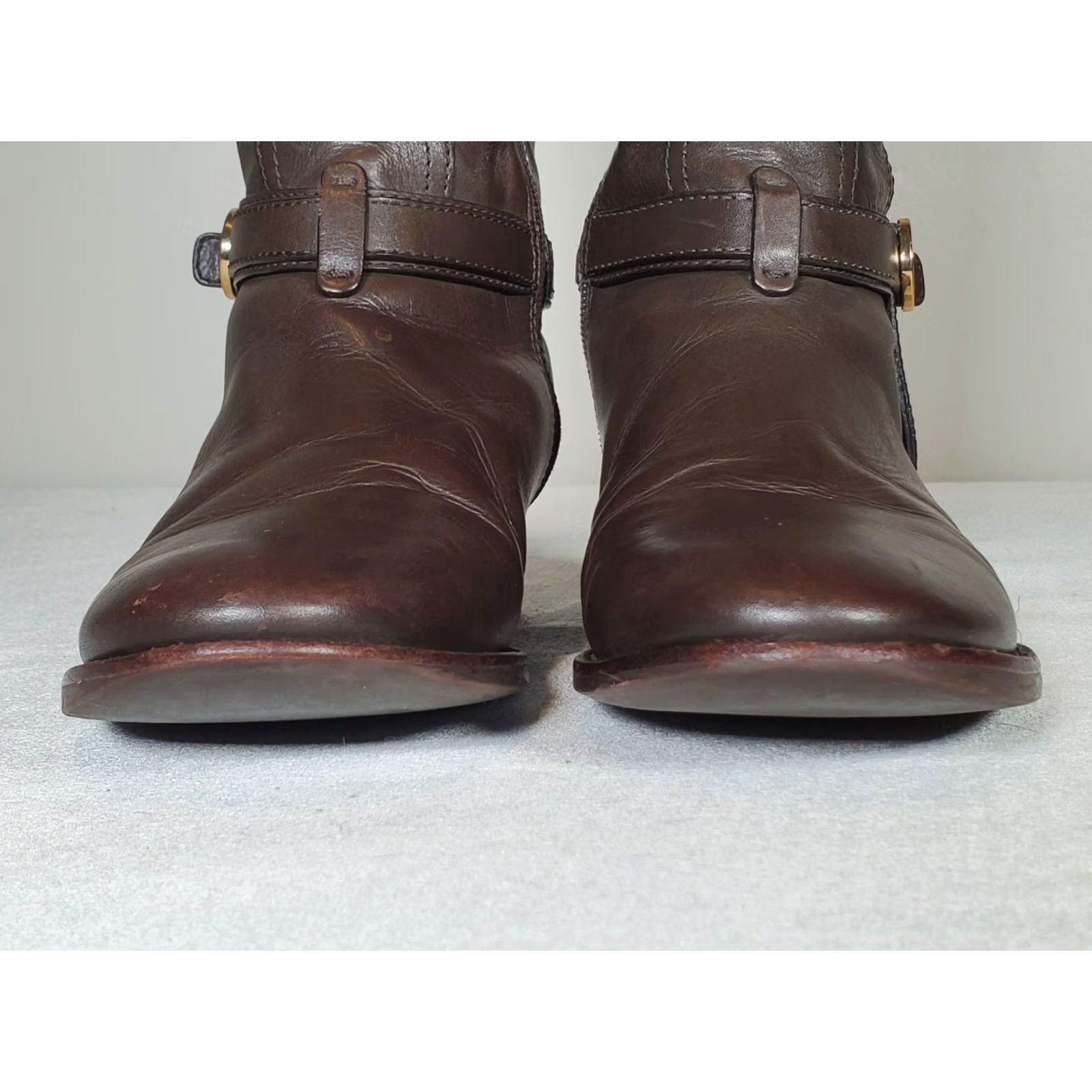 Tory Burch Tory Burch Bristol 30mm Riding Boots Coconut Leather Equestrian Women's US 8 M Boots Size US 8 / IT 38 - 7 Thumbnail