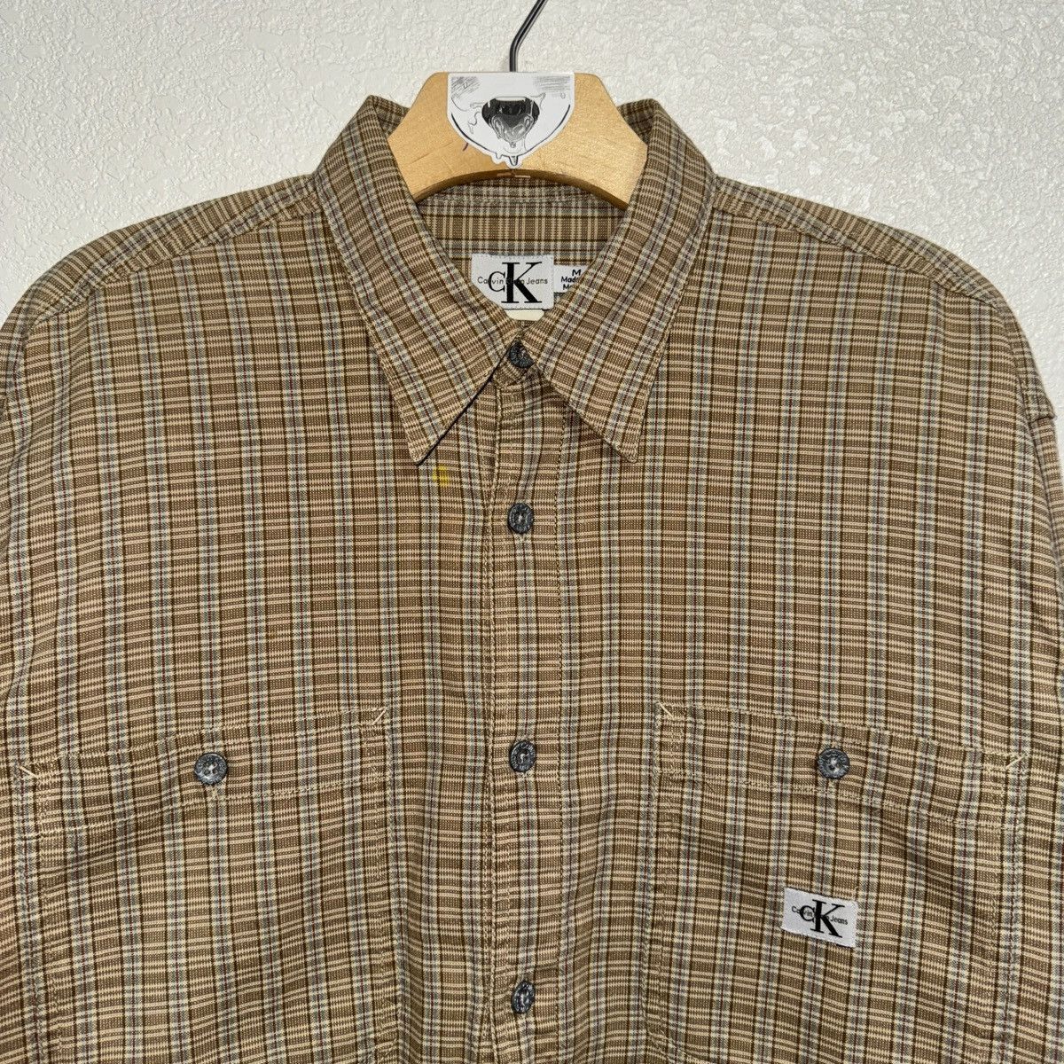 Calvin Klein Vintage Calvin Klein Western Earth Toned Boxy Button Up Size US M / EU 48-50 / 2 - 2 Thumbnail