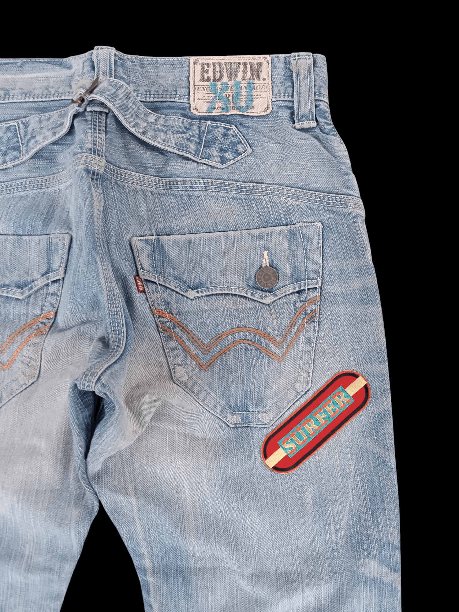 Edwin FLARE EDWIN XVS WHISKERS FADED & RUSTY BUCKLE BACK DENIM Size US 31 - 18 Thumbnail