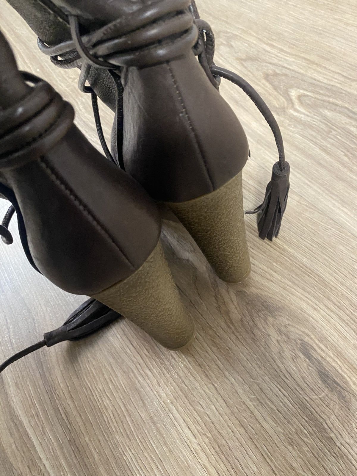 Miss Sixty Rare Y2K Miss Sixty Brown Leather Heels High Boots Size: 38 Size US 8 / IT 38 - 6 Thumbnail