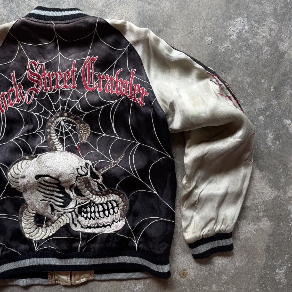 14th Addiction 🔥RARE🔥Back street cramber skull rayon sukajan jacket Size US M / EU 48-50 / 2 - 6 Thumbnail