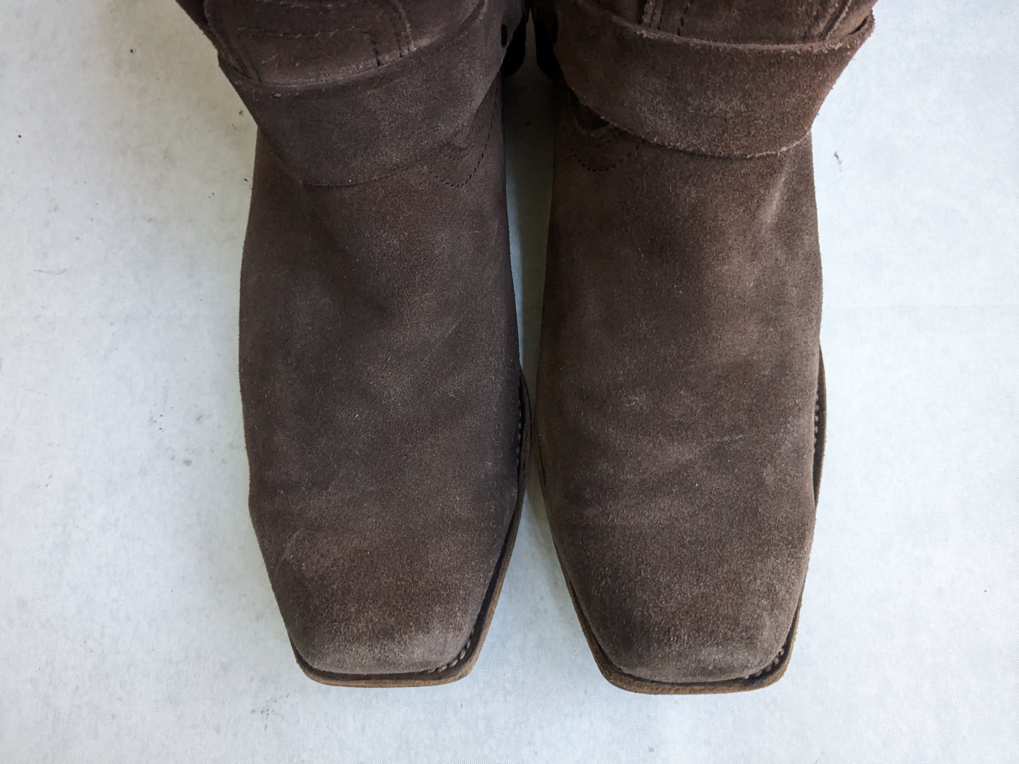 Frye Frye Harness Boots Brown 13 D Suede Leather Buckle Size US 13 / EU 46 - 3 Thumbnail