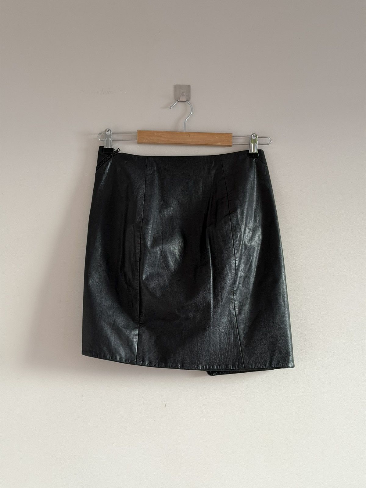Dion Lee Dion Lee Line II Asymmetric Leather Wrap Mini Skirt Size 28" / US 6 / IT 42 - 8 Thumbnail