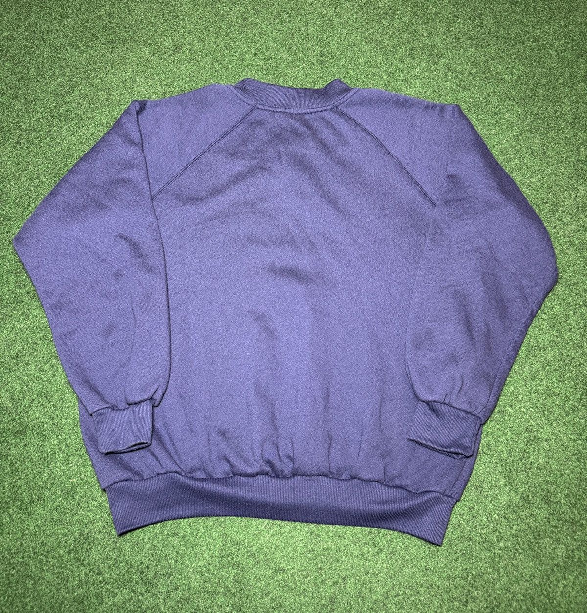 Adidas × Vintage Vintage 80s Adidas Blue Pullover Large Crewneck Sweatshirt Size US L / EU 52-54 / 3 - 3 Thumbnail