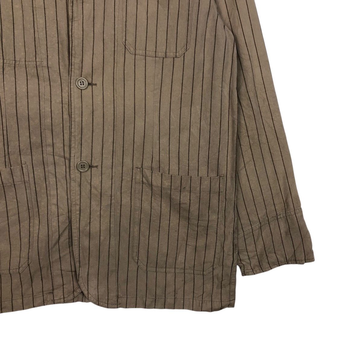 Japanese Brand Vtg Hickory Chore Jacket Striped Hillcrop Club Issey Miyake Size US L / EU 52-54 / 3 - 6 Thumbnail