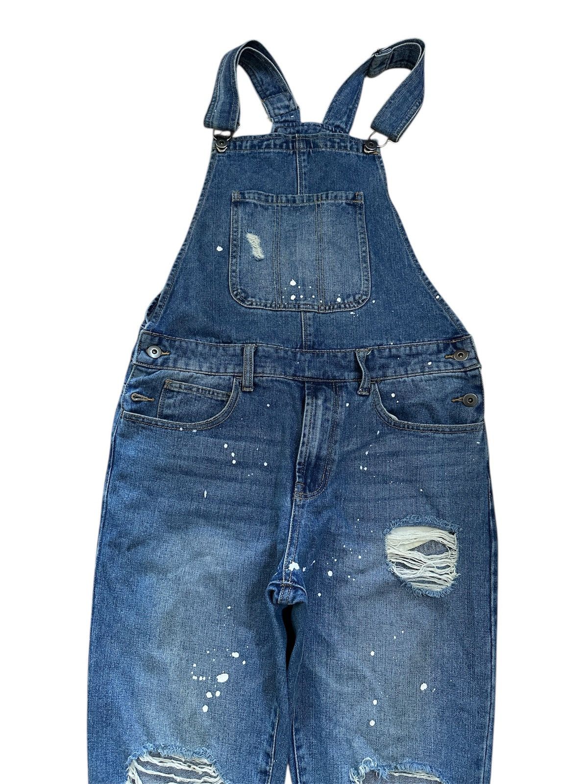 Forever 21 × Vintage FOREVER 21 Distressed Denim Overall Size US 31 - 5 Thumbnail