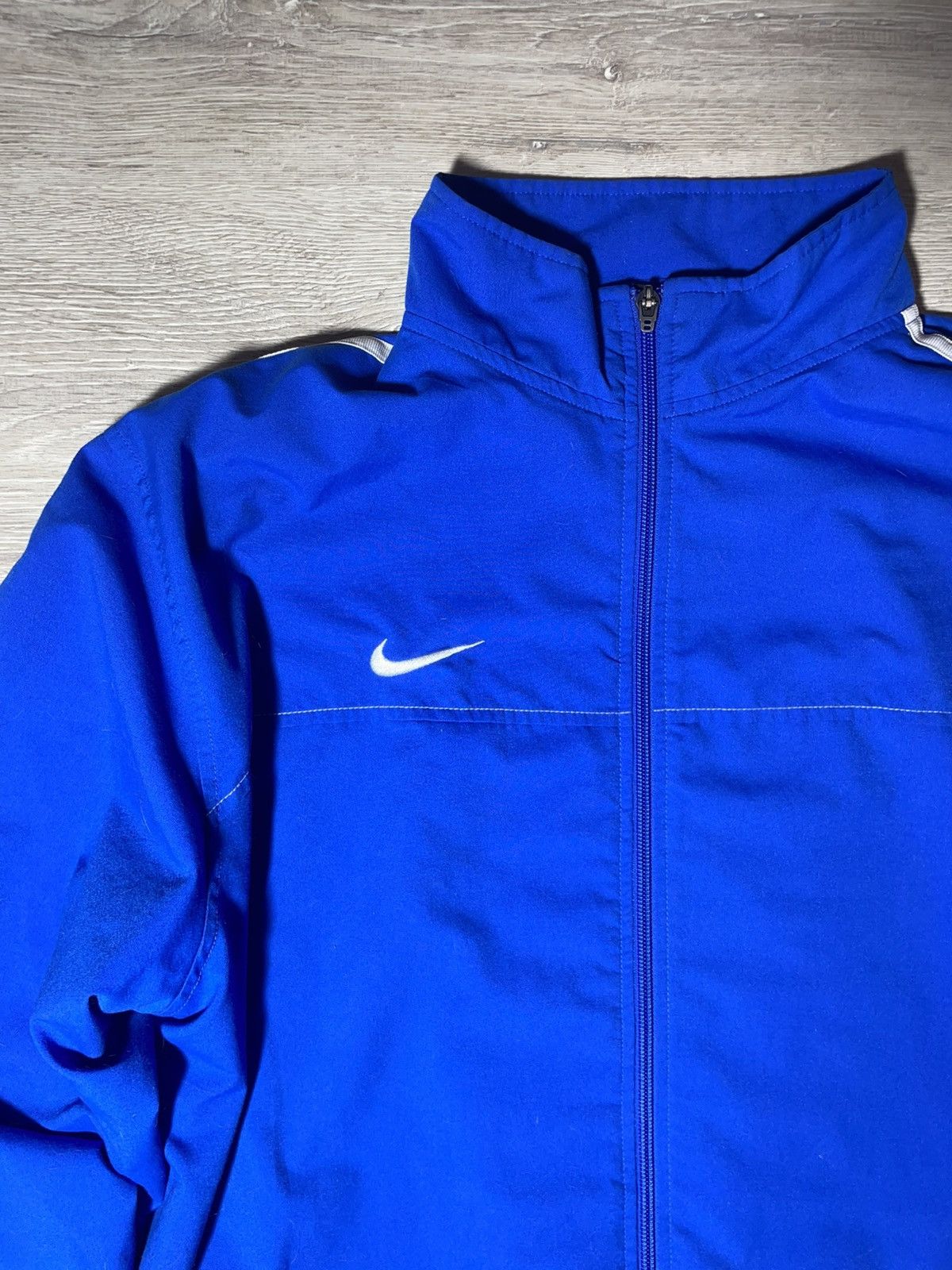 Nike Nike Blue Track Jacket Vintage Y2K Zip Up XL White Stripes Size US XL / EU 56 / 4 - 2 Thumbnail