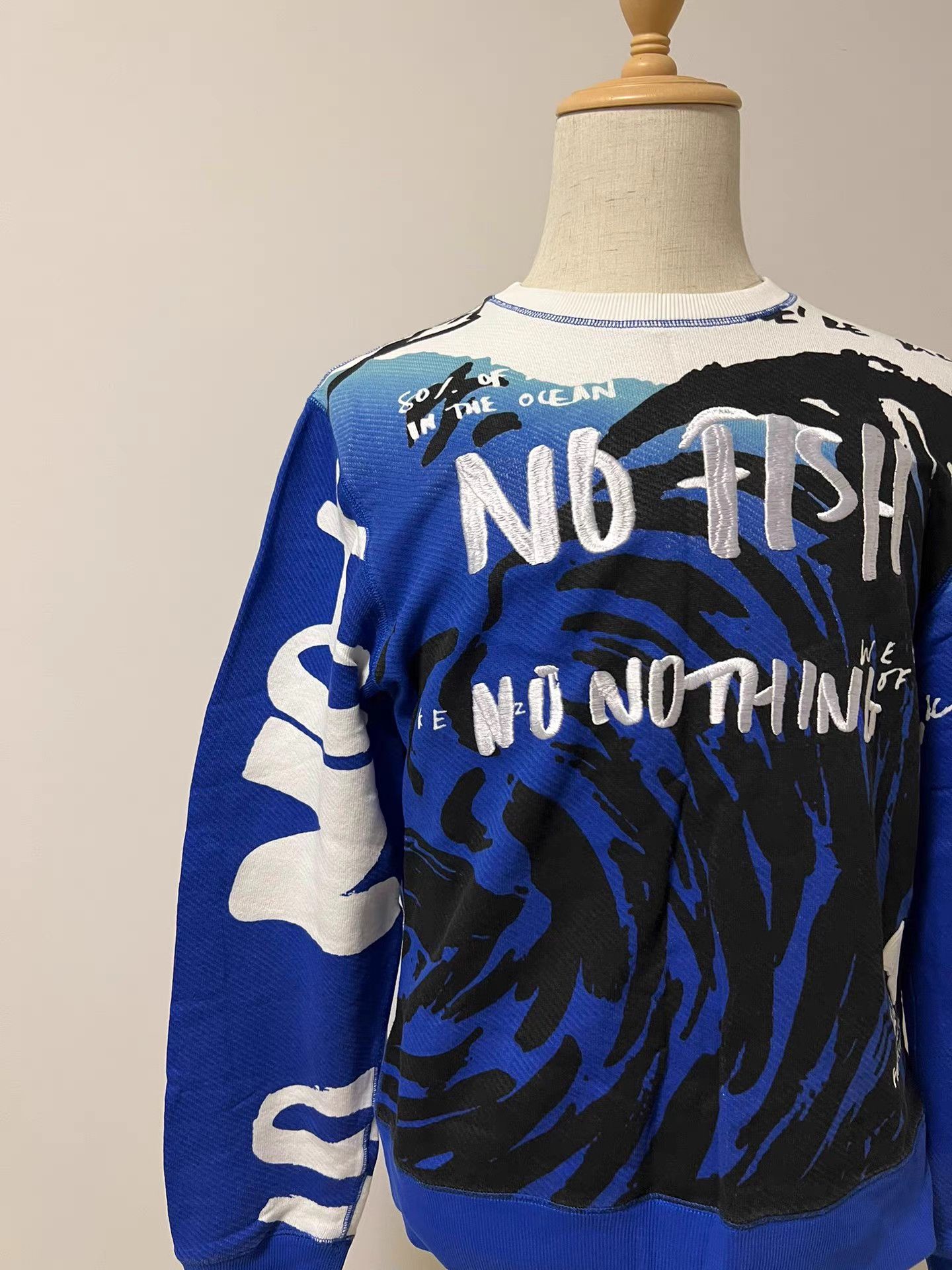 Kenzo Kenzo Ocean Letter Print Sweatshirt Runway Edition K9 Size US XL / EU 56 / 4 - 2 Thumbnail