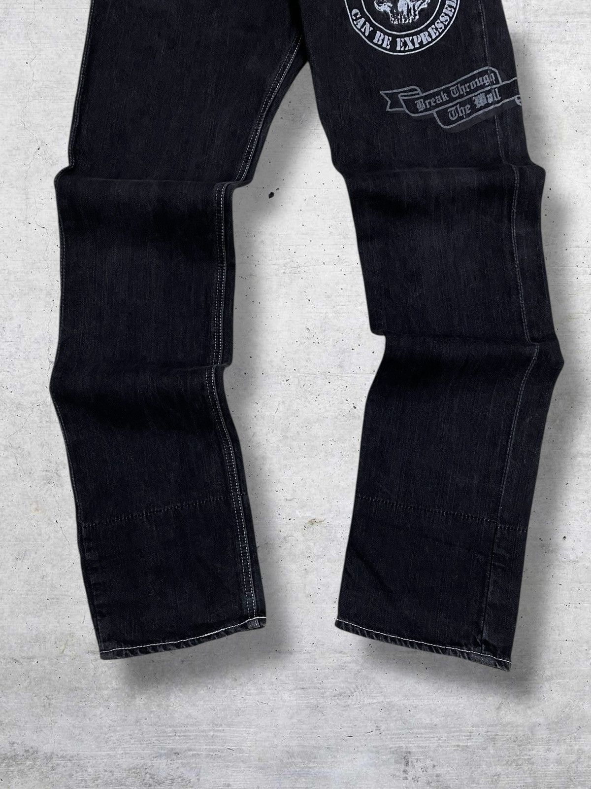 Hysteric Glamour VINTAGE SKULL PUNK ‘BREAK TO THE WALL’ JAPAN WILD LIFE DENIM Size US 31 - 3 Thumbnail
