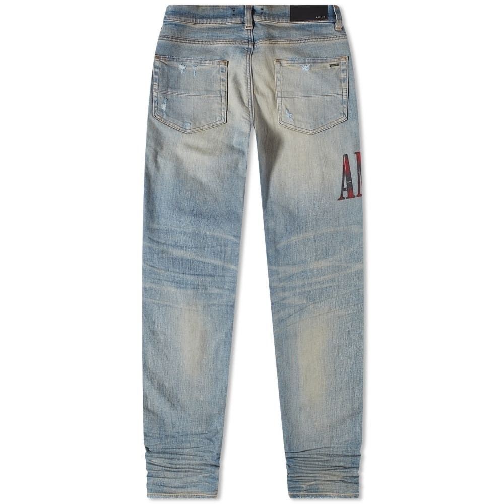 Amiri o1y0525 Logo Denim Pant in Blue Size US 32 / EU 48 - 2 Thumbnail