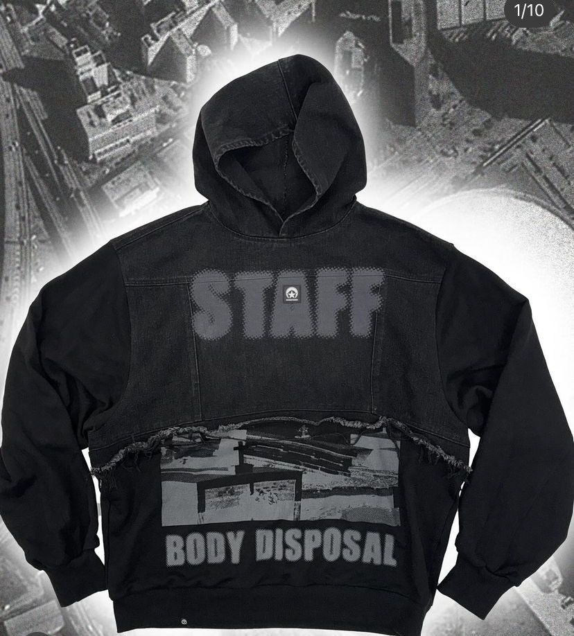 image of G59 Records Staffworkforce Body Disposal Hoodie in Black, Men's (Size Small)