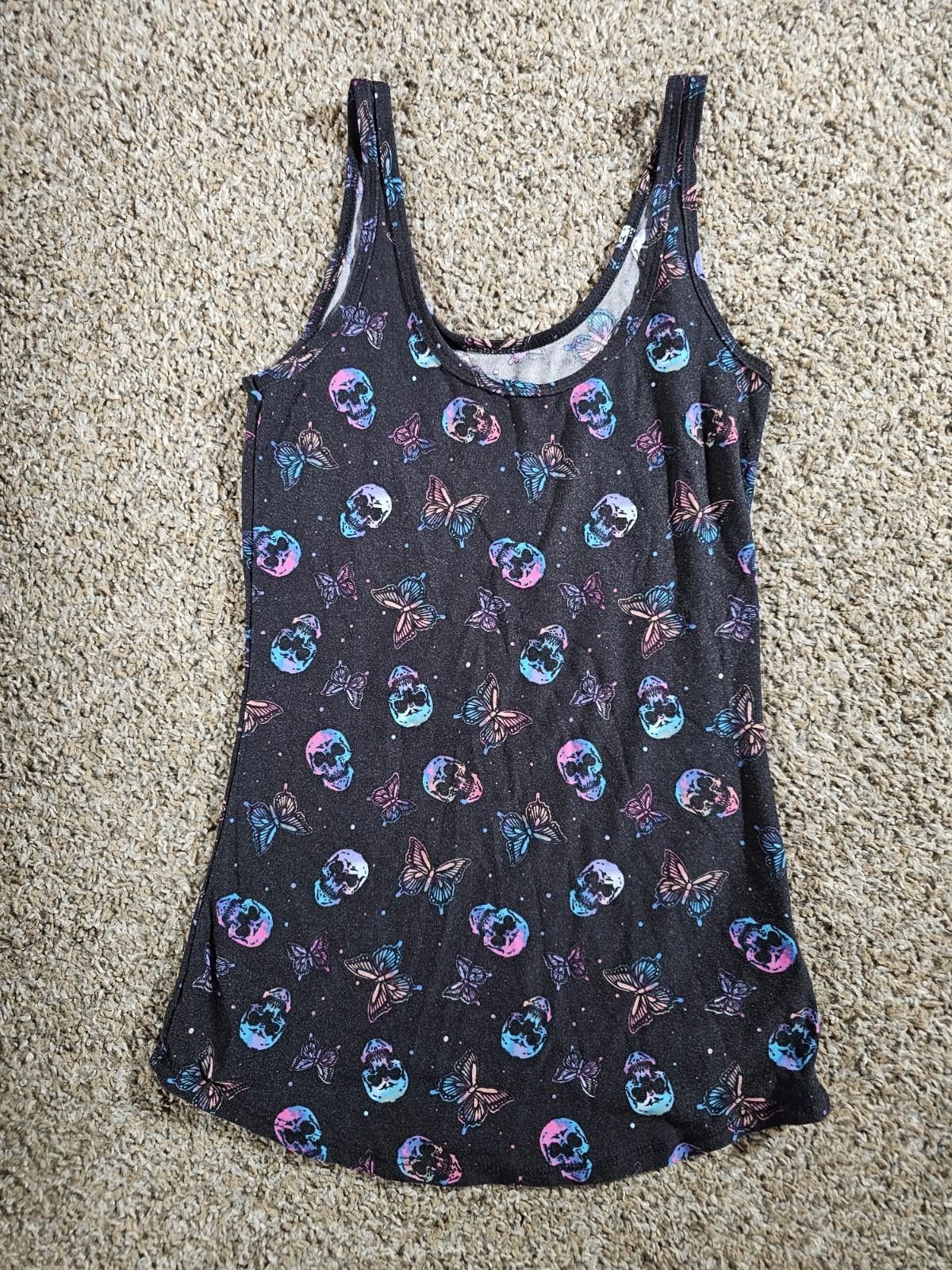 Other NOBO No Boundaries Skull Butterfly Tanktop S(3/5) Black Size S / US 4 / IT 40 - 1 Thumbnail