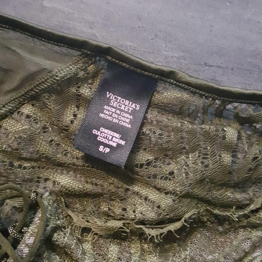 Designer Olive Laced VS Lingerie High Waisted Panty Size ONE SIZE - 3 Thumbnail