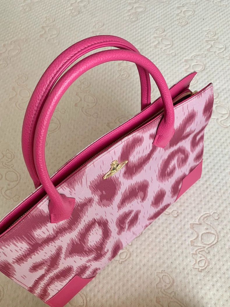 Vivienne Westwood Vivienne Westwood size os Pink leopard print Saturn briefca Size ONE SIZE - 5 Thumbnail