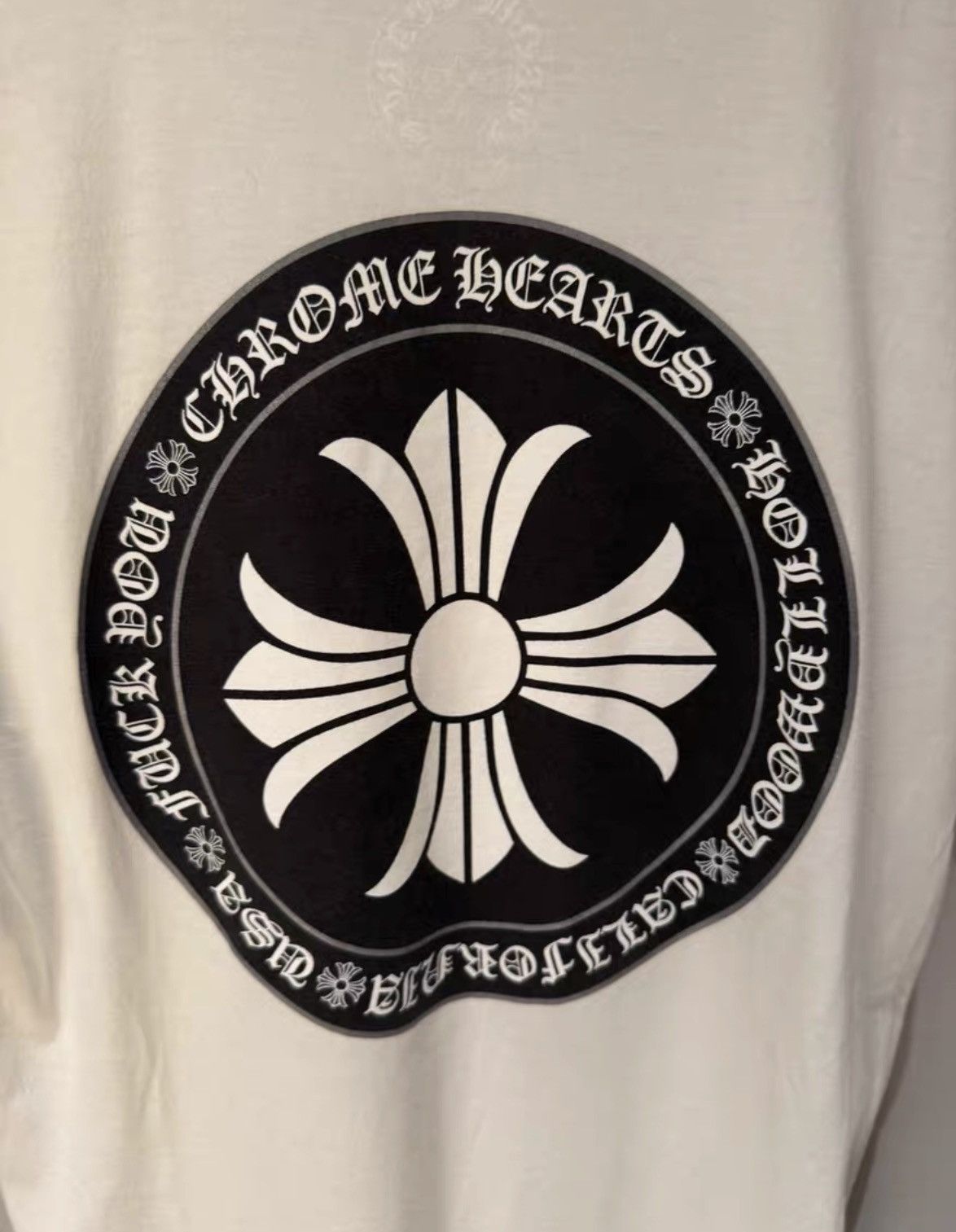 Chrome Hearts Chrome Hearts White Cross Scroll Ring Print Short Sleeve Tee Size US M / EU 48-50 / 2 - 3 Thumbnail