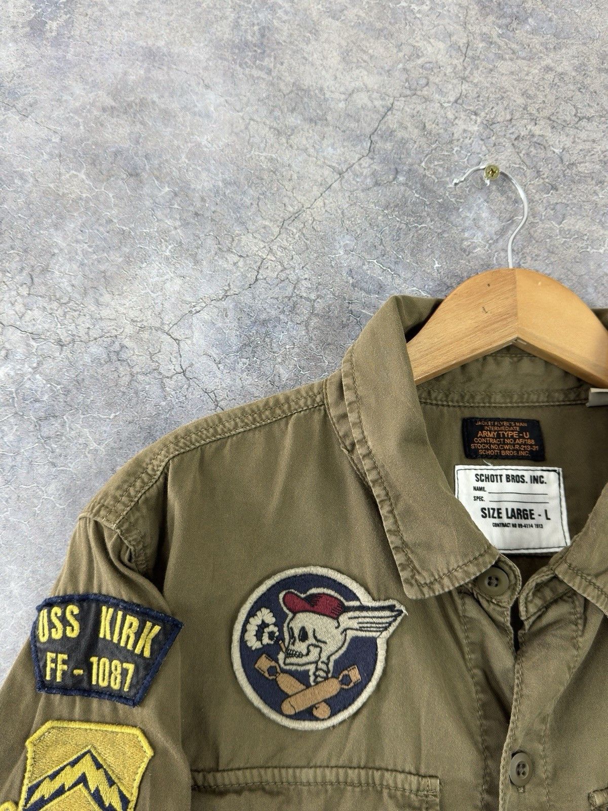 Schott Schott Flyers Intermediate US Air Force Military Shirt Size US L / EU 52-54 / 3 - 6 Thumbnail