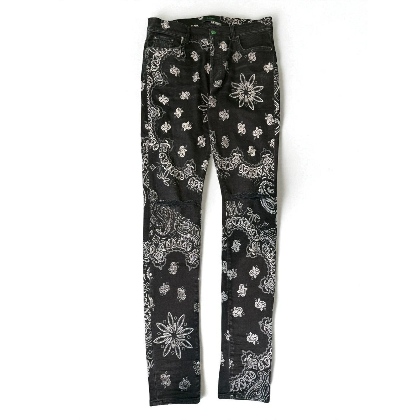Amiri Amiri Black Paisley Jeans Size US 34 / EU 50 - 1 Thumbnail
