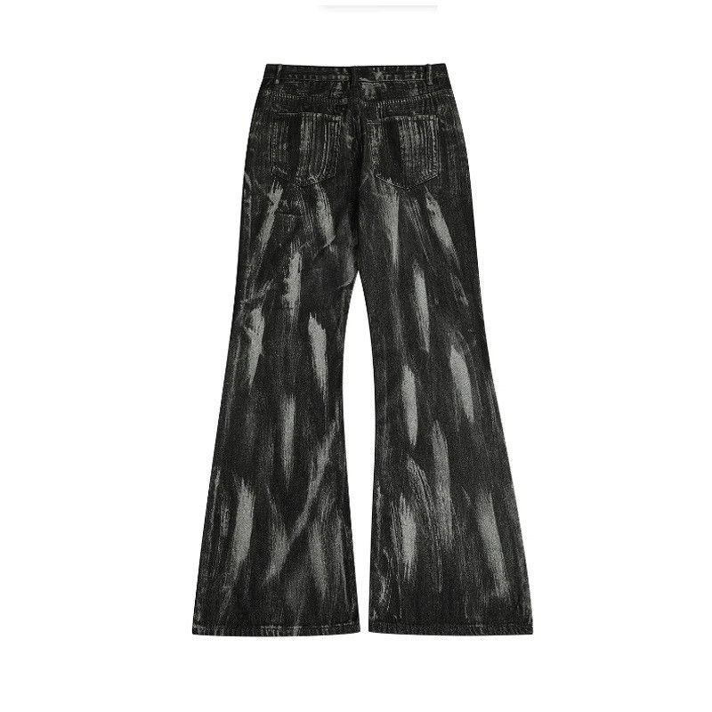 Jean Hand-Painted Vintage Wide Leg Street Jeans Size US 32 / EU 48 - 1 Thumbnail