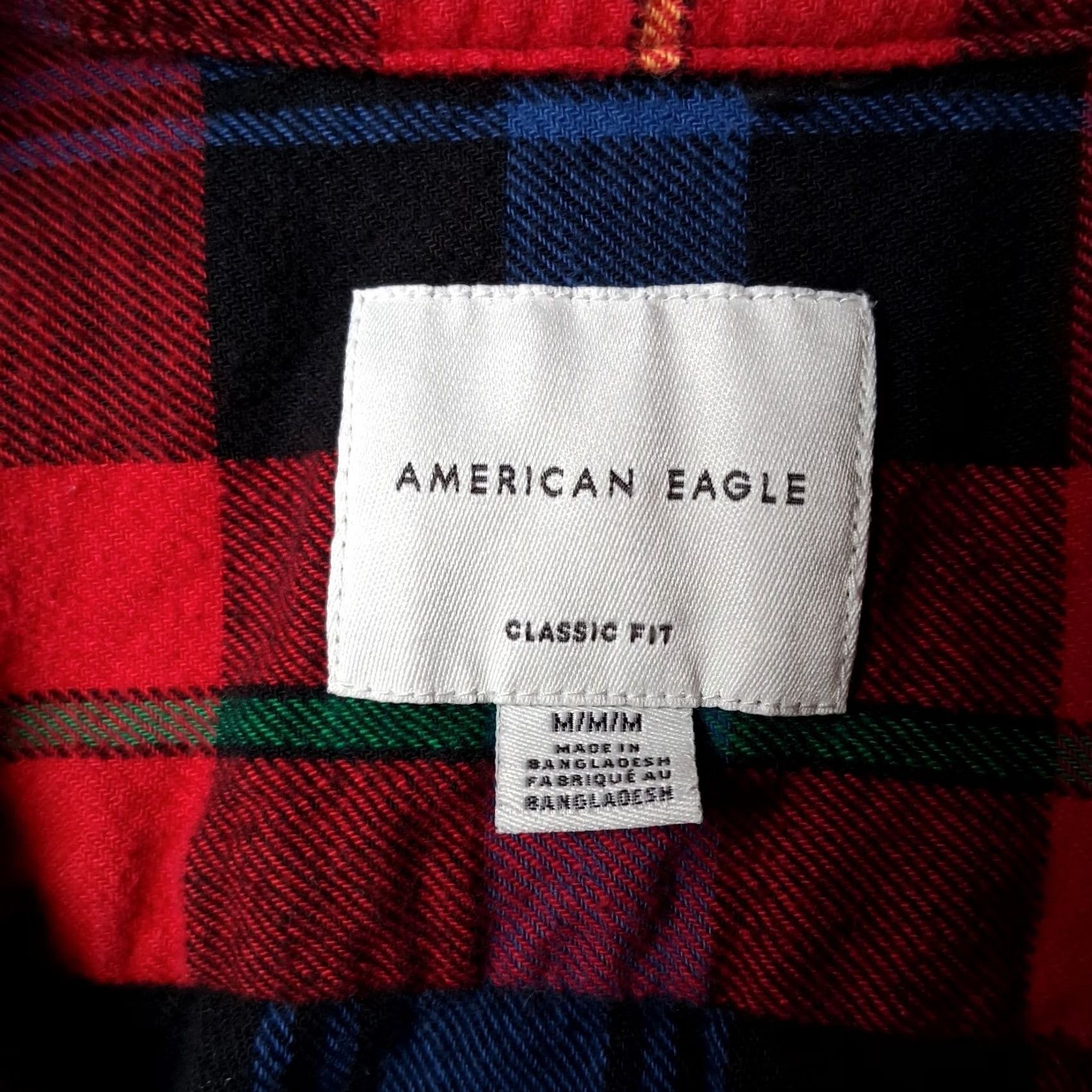 American Eagle Outfitters VINTAGE American Eagle Outfitters Shirt Flannel Button-Up Plaid Red Blue M Classic Fit Men Pocketed Casual Winter Fall Spring Size US M / EU 48-50 / 2 - 7 Thumbnail