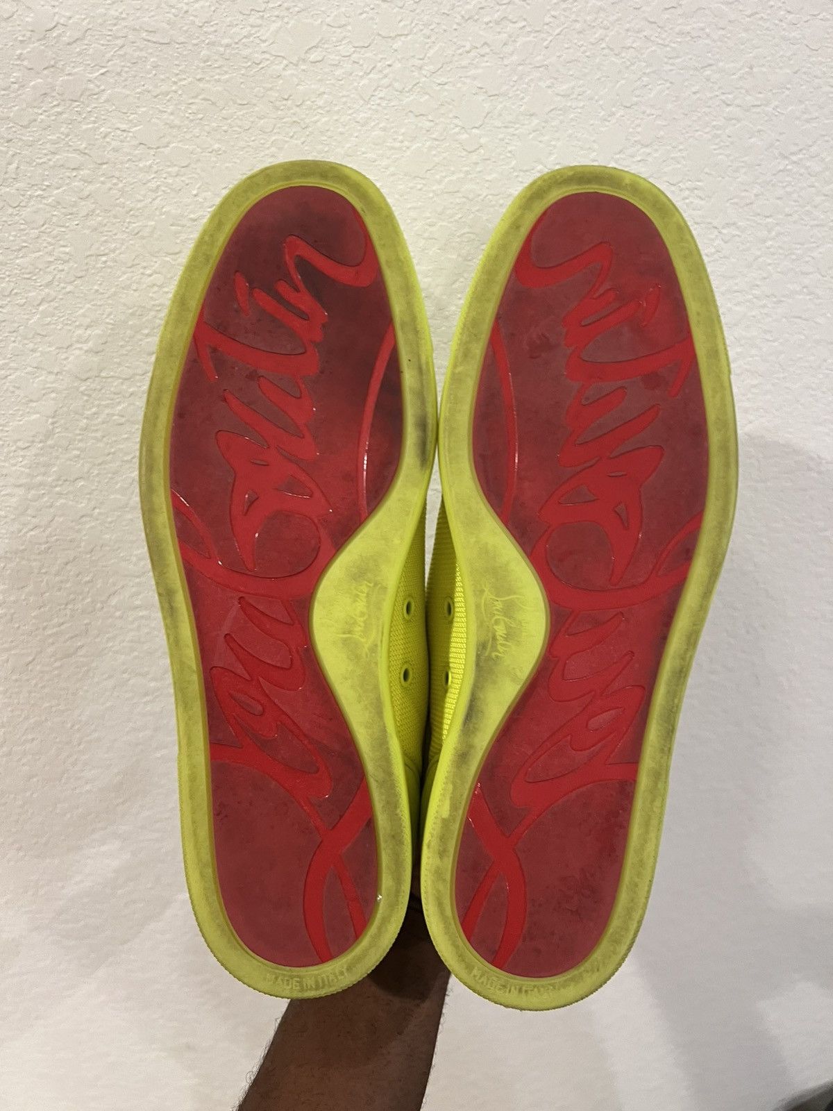 Christian Louboutin Christian Louboutin Louis Orlato Flat 'Fluo Yellow Size US 10 / EU 43 - 5 Thumbnail