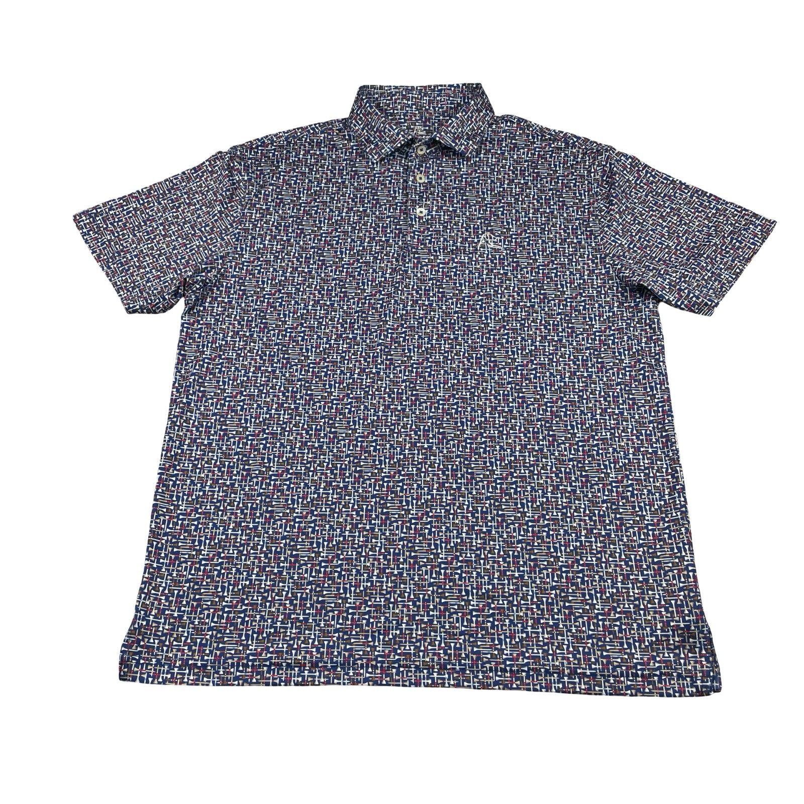 Other Rhoback Men's Performance S/S Golf Polo Shirt Blue/Golf Tees Size US S / EU 44-46 / 1 - 2 Thumbnail