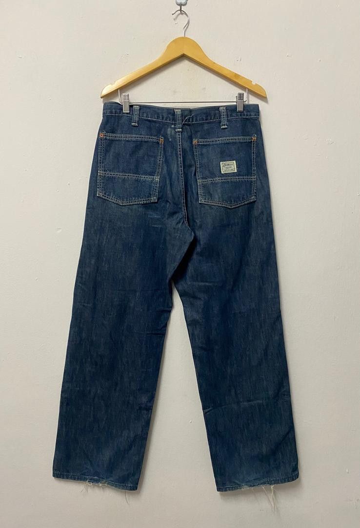 Oshkosh Vtg 90s OshKosh B'gosh Baggy Carpenter Jeans Faded Indigo Size US 33 - 2 Thumbnail