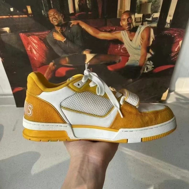 Louis Vuitton LV Trainer yellow denim sneaker-2508 Size US 7 / EU 40 - 2 Thumbnail