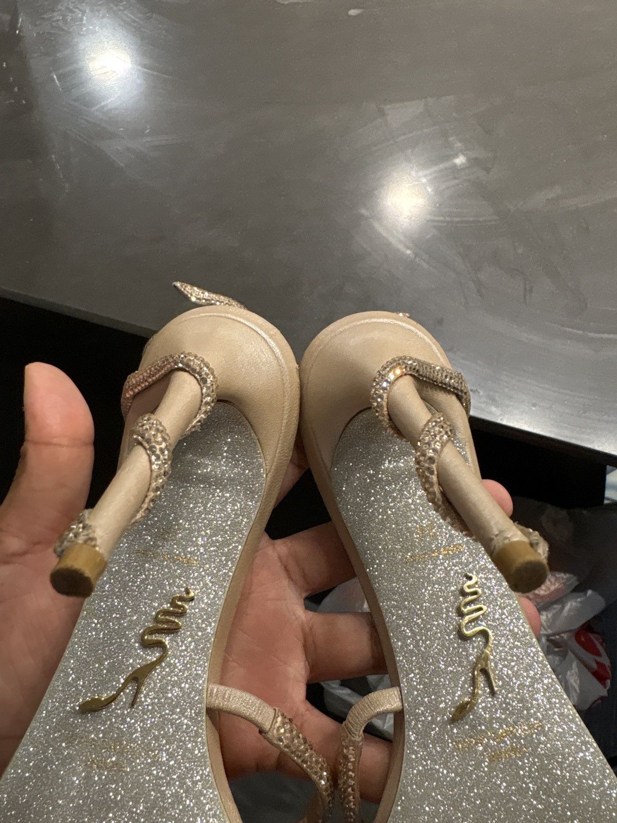 Rene Caovilla Rene Caovilla Nude Heels Size US 8 / IT 38 - 3 Thumbnail