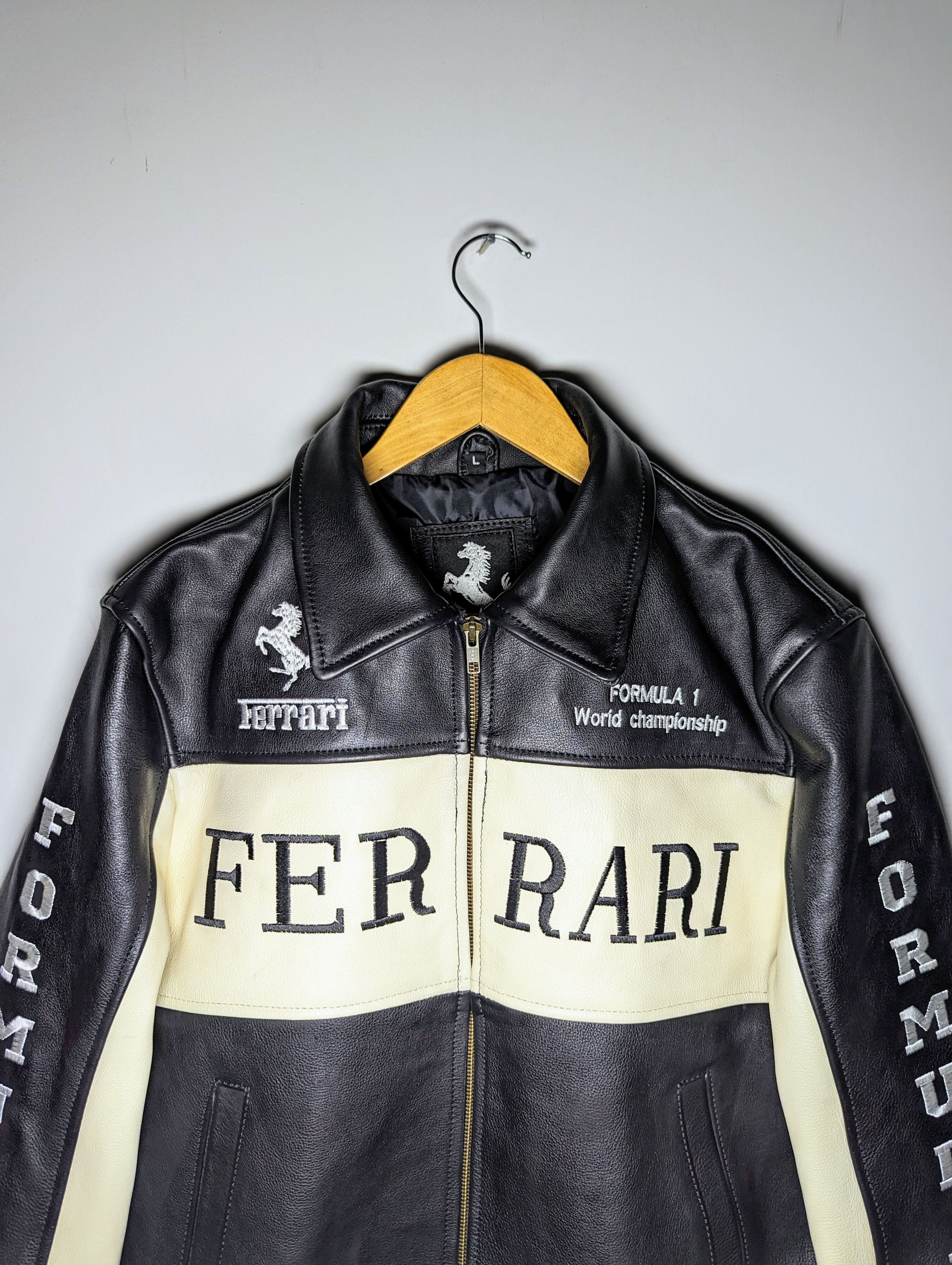 Ferrari 🔥 FERRARI 🔥 RACING LEATHER JACKET BOMBER FIT Size US L / EU 52-54 / 3 - 5 Thumbnail